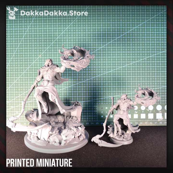 Ghostgod Of The Night Star, Necro proxy miniature, 28mm heroic scale unpainted resin, view 4