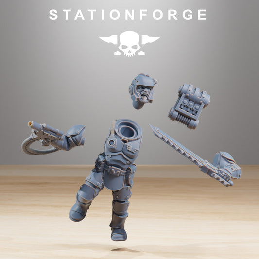 Imperial Army Vaskar Commandos (10 Units), 28mm heroic scale unpainted resin, view 2