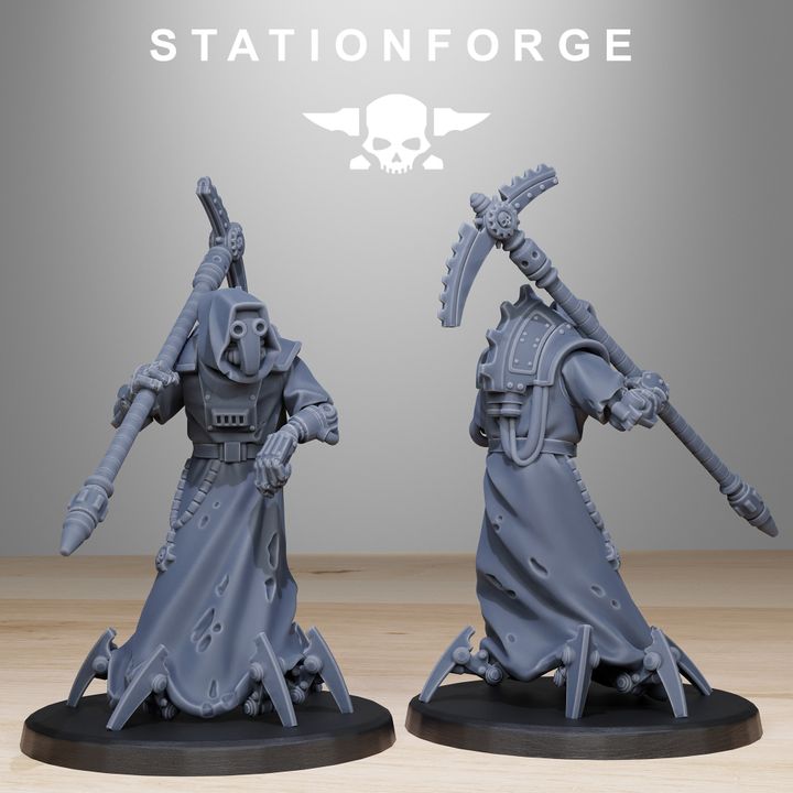 Tech Priests Scavenger Elders (10 Units), 28mm heroic scale unpainted resin, view 6