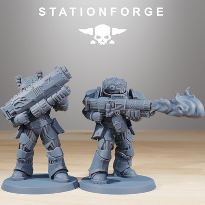 Space Knights Ravagers Heads (10 Units), resin conversion bits, squad, 28mm heroic scale unpainted resin, view 6