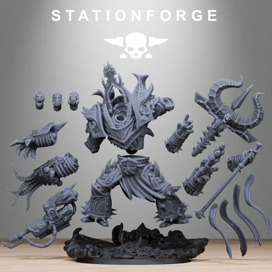 Dark Space Knights Guard King Brute, proxy miniature, character, 28mm heroic scale unpainted resin, view 2