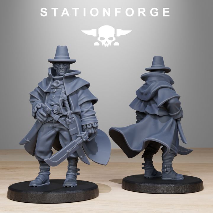 Inquisition Mercenaries (10 Units), 28mm heroic scale unpainted resin, view 8