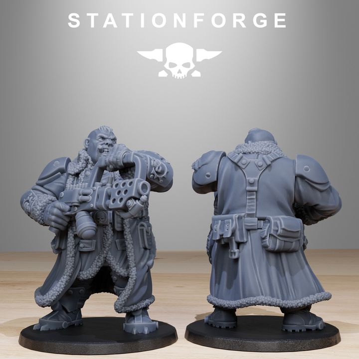 Imperial Army Grim Guard Frostwatch Mutants (10 Units), 28mm heroic scale unpainted resin, view 7