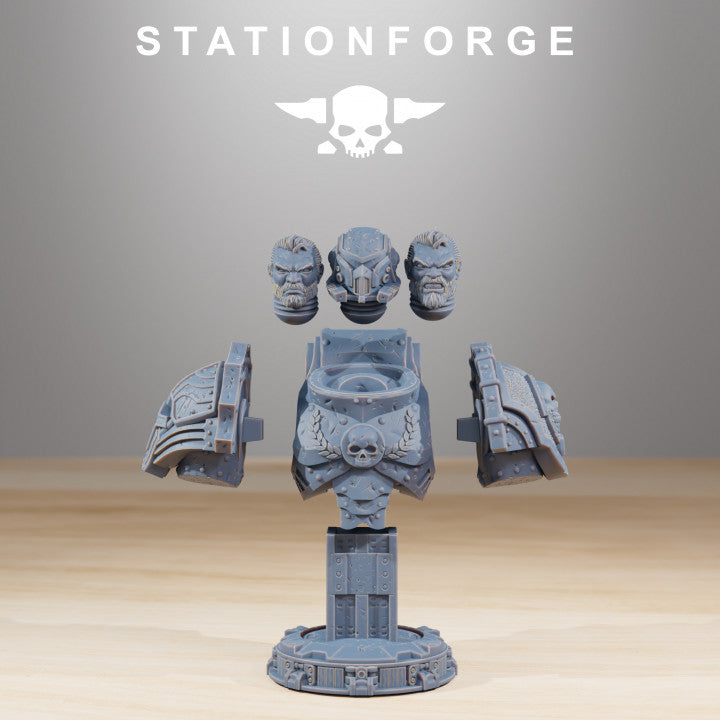Space Knights Collectible Bust, proxy miniature, 28mm heroic scale unpainted resin, view 5
