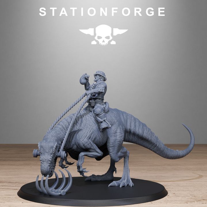 Grim Guard Jungle Raptors, Imperial Army proxy miniature, infantry, 28mm heroic scale unpainted resin, view 10
