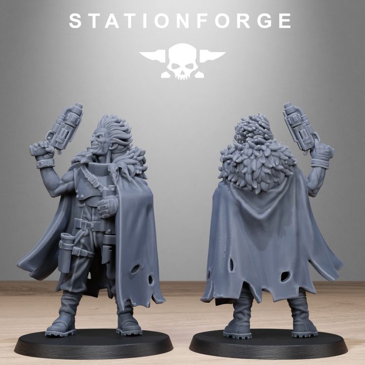Tech Priests Barbarians, 28mm heroic scale unpainted resin, view 5