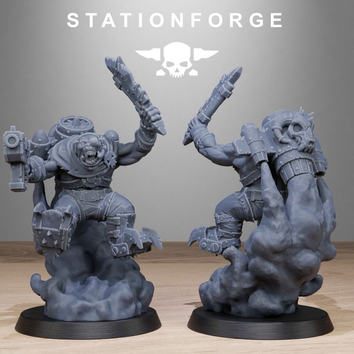 Orks Flyers, proxy miniature, 28mm heroic scale unpainted resin, view 6