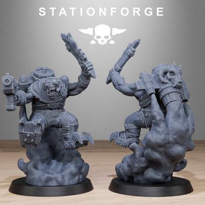 Orks Flyers, proxy miniature, 28mm heroic scale unpainted resin, view 6