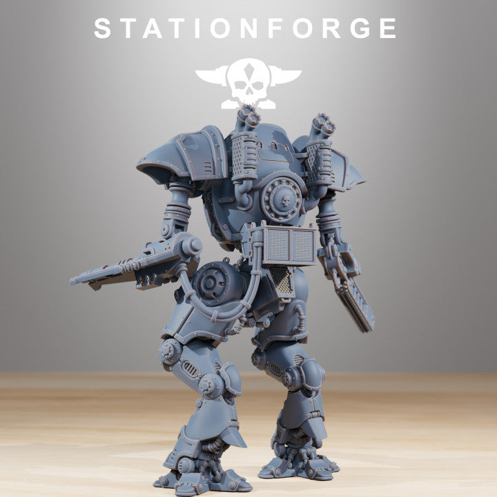 Scavenger Armageddon, Tech Priests proxy miniature, 28mm heroic scale unpainted resin, view 5