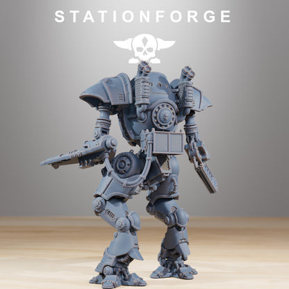 Scavenger Armageddon, Tech Priests proxy miniature, 28mm heroic scale unpainted resin, view 5