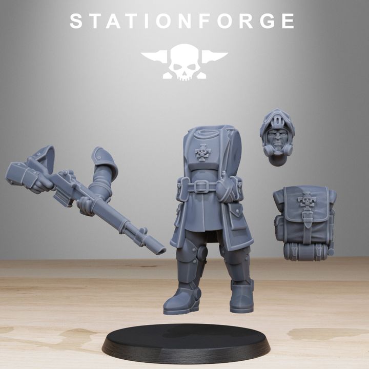 Imperial Army Royal Guard Patrol (10 Units), 28mm heroic scale unpainted resin, view 8