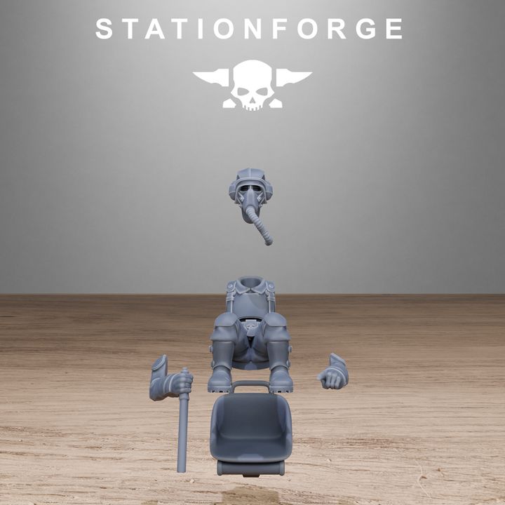 Free Guard Thunderbolt, Imperial Army proxy miniature, infantry, 28mm heroic scale unpainted resin, view 8