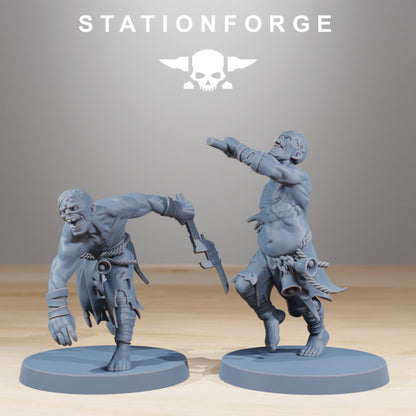 Dark Space Knights Guard Walkers (11 Units), proxy miniature, squad, 28mm heroic scale unpainted resin, view 5