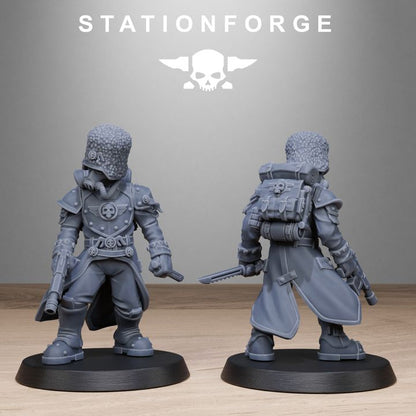 Grim Guard Royals, Imperial Army proxy miniature, infantry, 28mm heroic scale unpainted resin, view 8