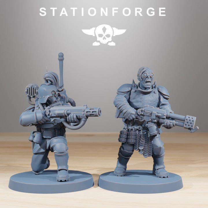 Dark Space Knights Guard The Forsaken (13 Units), proxy miniature, squad, 28mm heroic scale unpainted resin, vi, view 9
