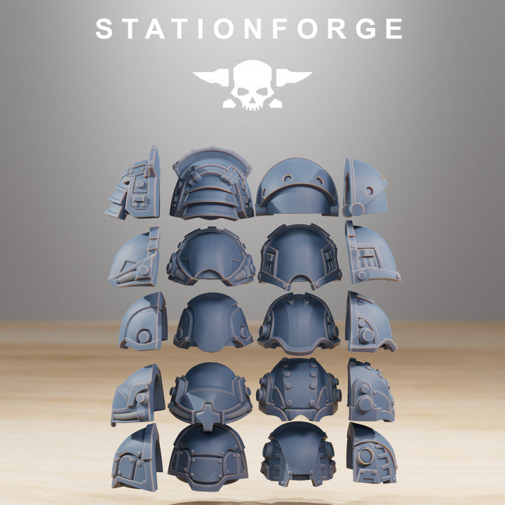 Space Knights Vanguard (10 Units), proxy miniature, squad, 28mm heroic scale unpainted resin, view 3