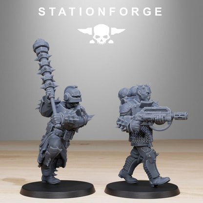 Dark Space Knights Guard Builder Kit (20 Units), proxy miniature, squad, 28mm heroic scale unpainted resin, vie, view 6