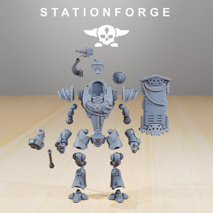 Scavenger Exutars Fighter, Tech Priests proxy miniature, 28mm heroic scale unpainted resin, view 8