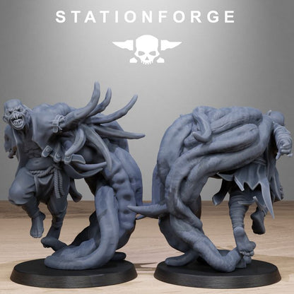 Dark Space Knights Guard Butchers, proxy miniature, infantry, 28mm heroic scale unpainted resin, view 6