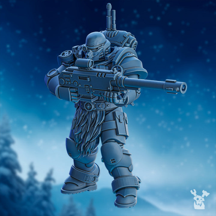 Wolf Knights Deimos Hounds Squad, proxy miniature, 28mm heroic scale unpainted resin, view 8