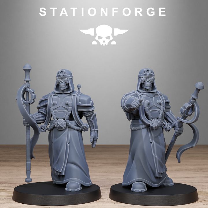 Scavenger Lectern Walker, Tech Priests proxy miniature, 28mm heroic scale unpainted resin, view 9