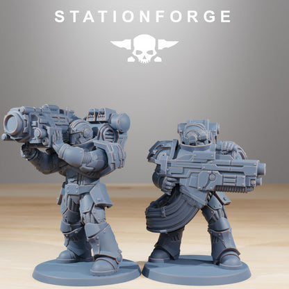 Space Knights Reinforcers Heads (12 Units), resin conversion bits, squad, 28mm heroic scale unpainted resin, view 5