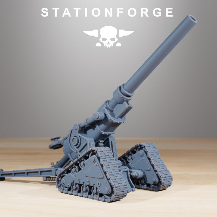 Grim Guard Heavy Artillery, Imperial Army proxy miniature, 28mm heroic scale unpainted resin, view 6