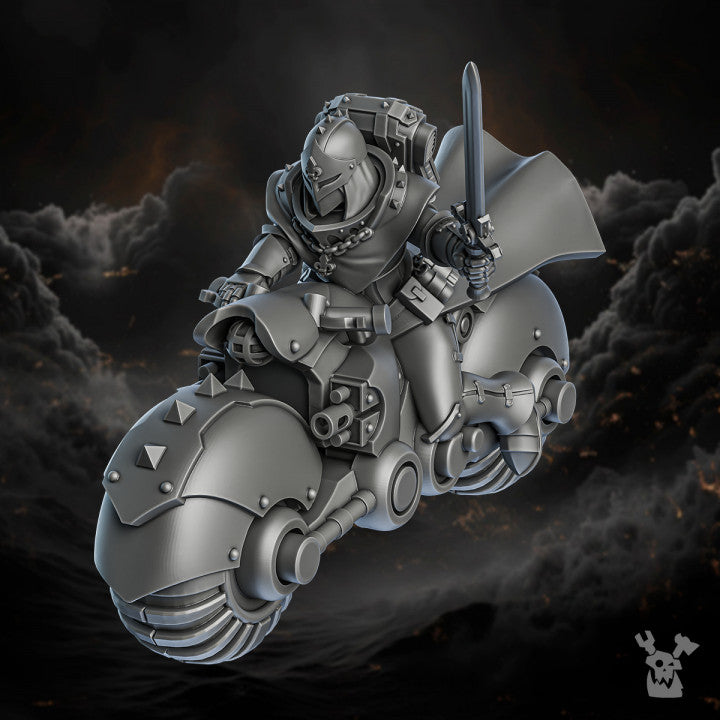 Battle Sisters Biker Sisters Squad, proxy miniature, 28mm heroic scale unpainted resin, view 7