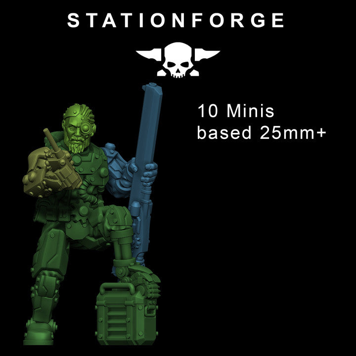 Tech Priests Scavenger Security Patrol (10 Units), 28mm heroic scale unpainted resin, view 8