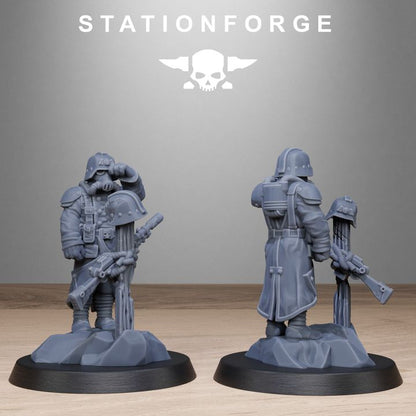 Grim Guard Objective Markers, Imperial Army proxy miniature, infantry, 28mm heroic scale unpainted resin, view 8