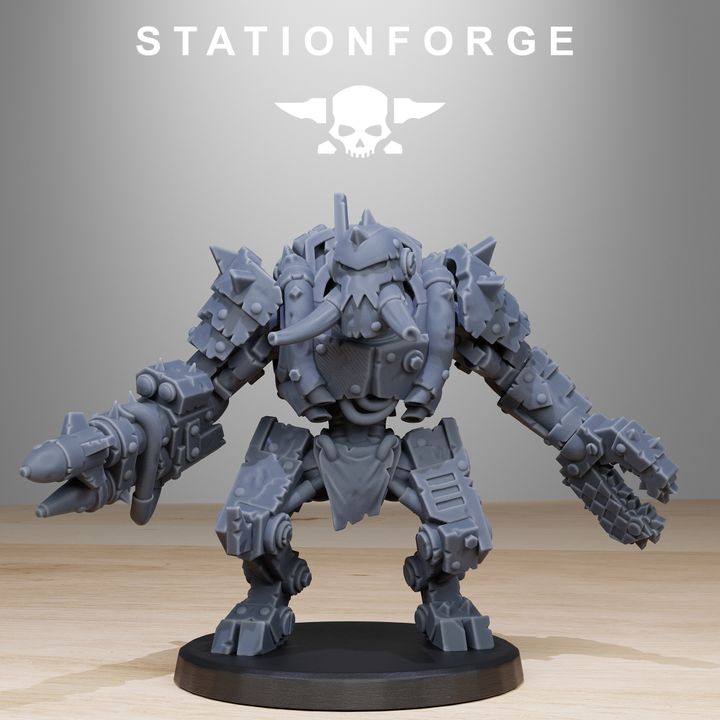Orks Bots Infantry Modular Kit (10 Units), proxy miniature, squad, 28mm heroic scale unpainted resin, view 10