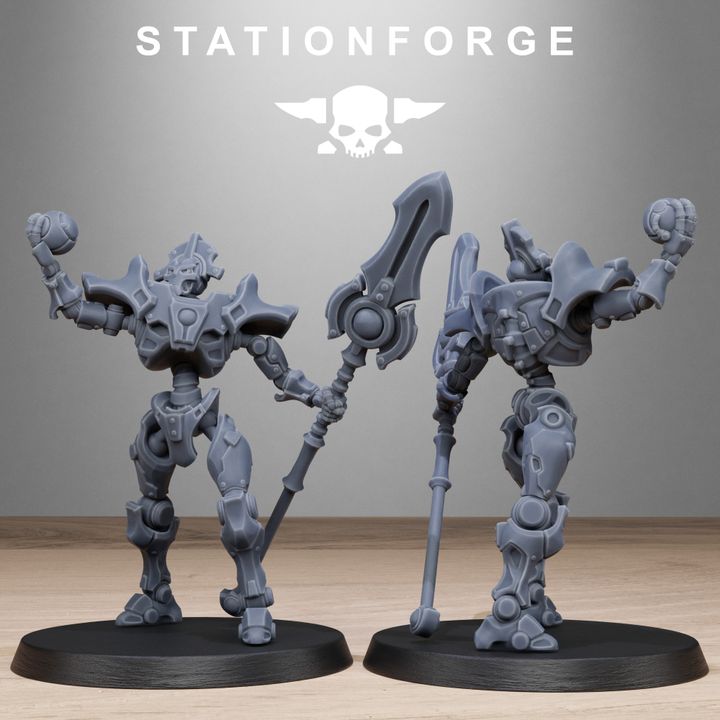 Necro Blades, proxy miniature, 28mm heroic scale unpainted resin, view 9