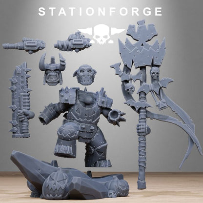 Orks Boo Basher, proxy miniature, 28mm heroic scale unpainted resin, view 9