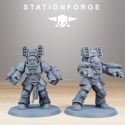 Space Knights Support Vanguard (10 Units), proxy miniature, squad, 28mm heroic scale unpainted resin, view 8