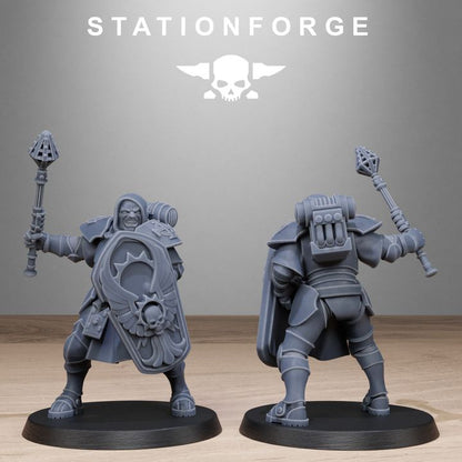 Imperial Army Purifiers, proxy miniature, 28mm heroic scale unpainted resin, view 6
