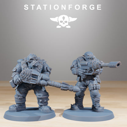 Orks Skillers, proxy miniature, 28mm heroic scale unpainted resin, view 8