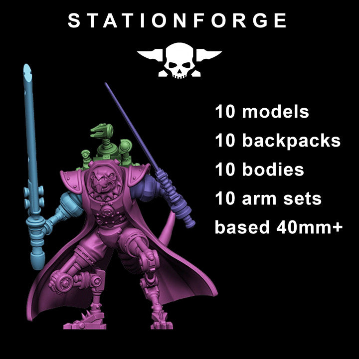 Tech Priests Raticus Curdsters (10 Units), 28mm heroic scale unpainted resin, view 8