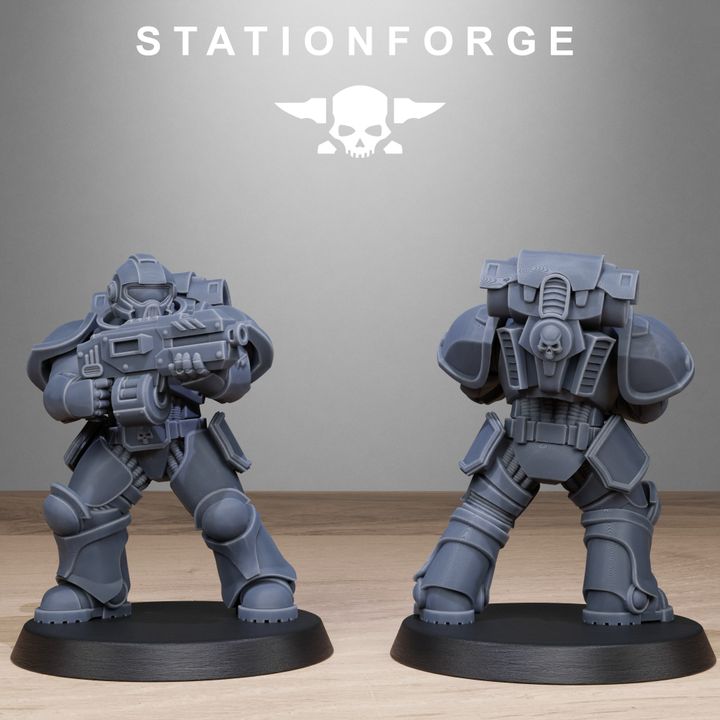 Space Knights Brutes, proxy miniature, 28mm heroic scale unpainted resin, view 7