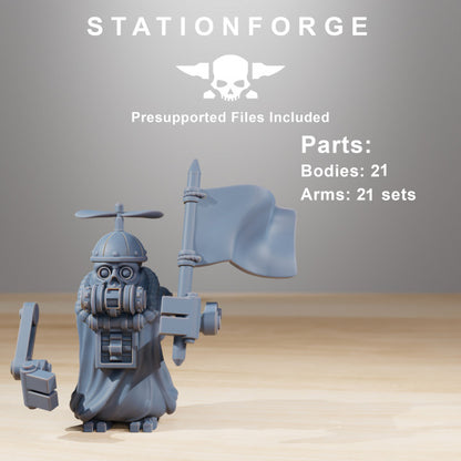 Tech Priests Scavenger Bobby Gang (21 Units), 28mm heroic scale unpainted resin, view 9