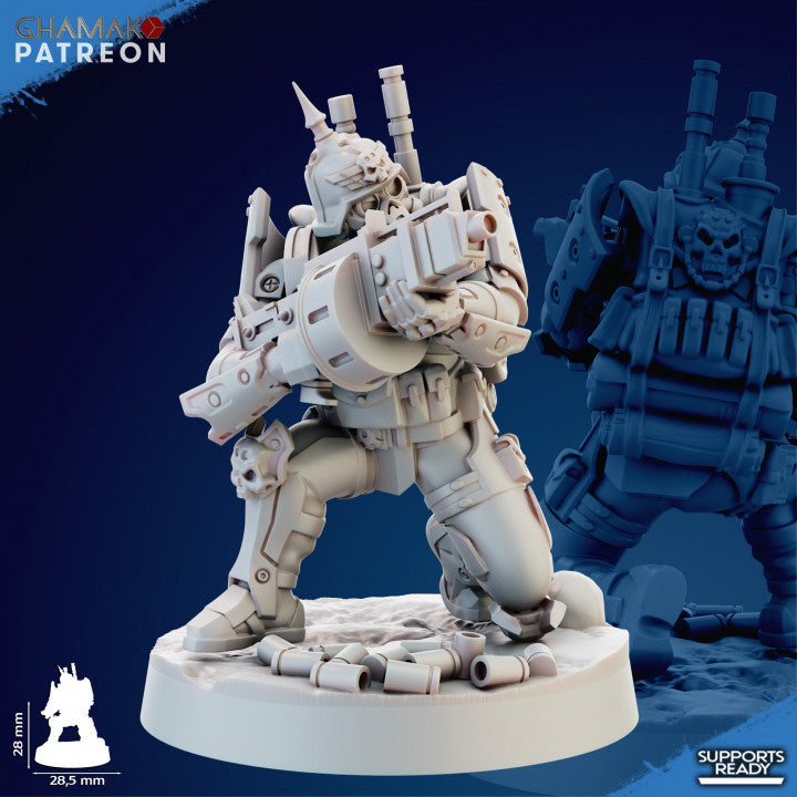 Imperial Army Iron Korps Panzergrenadier (5 Units), 28mm heroic scale unpainted resin, view 4