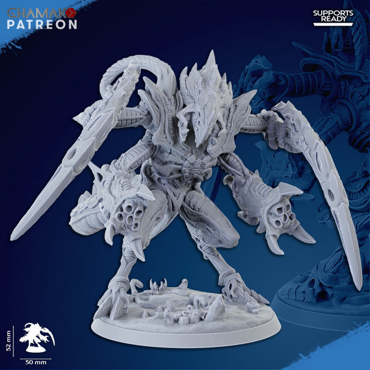 Bio Swarm Warriors (6 Units), proxy miniature, squad, 28mm heroic scale unpainted resin, view 6