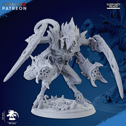 Bio Swarm Warriors (6 Units), proxy miniature, squad, 28mm heroic scale unpainted resin, view 6