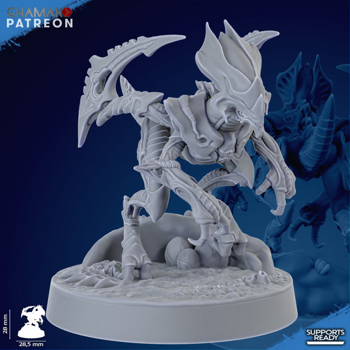 Bio Swarm Runners (10 Units), proxy miniature, squad, 28mm heroic scale unpainted resin, view 5
