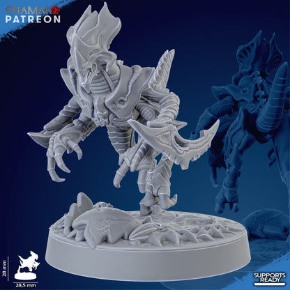Bio Swarm Runners (10 Units), proxy miniature, squad, 28mm heroic scale unpainted resin, view 8