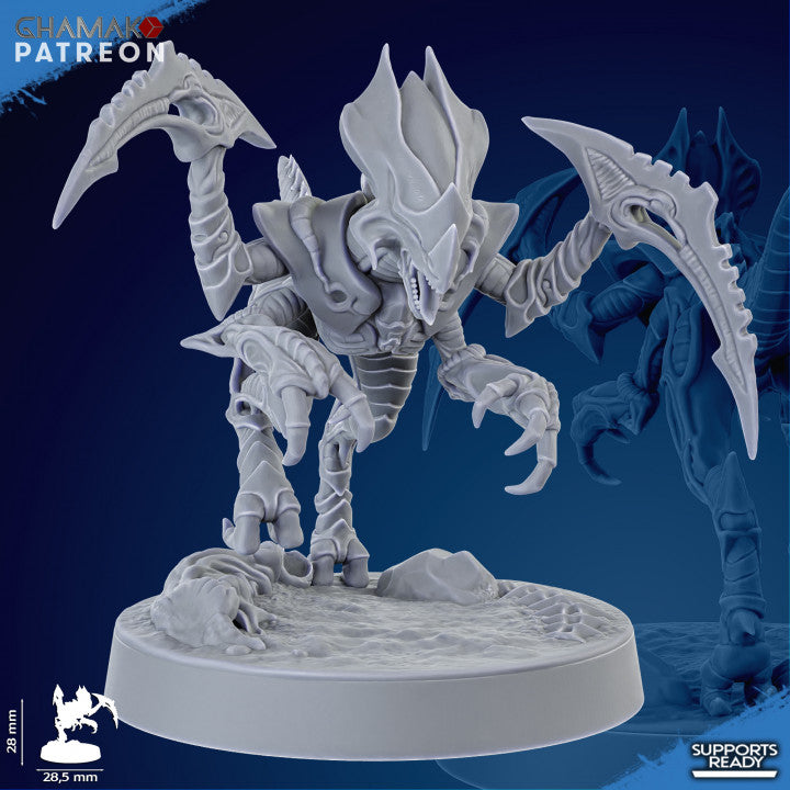 Bio Swarm Runners (10 Units), proxy miniature, squad, 28mm heroic scale unpainted resin, view 9