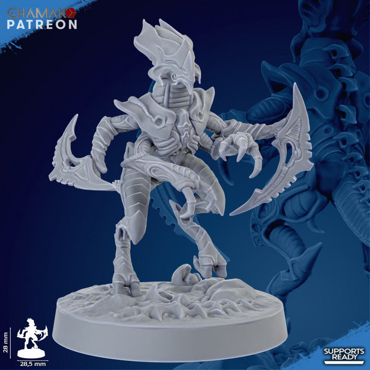 Bio Swarm Runners (10 Units), proxy miniature, squad, 28mm heroic scale unpainted resin, view 6