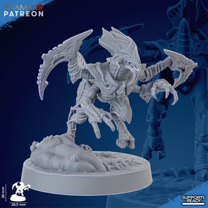 Bio Swarm Runners (10 Units), proxy miniature, squad, 28mm heroic scale unpainted resin, view 7