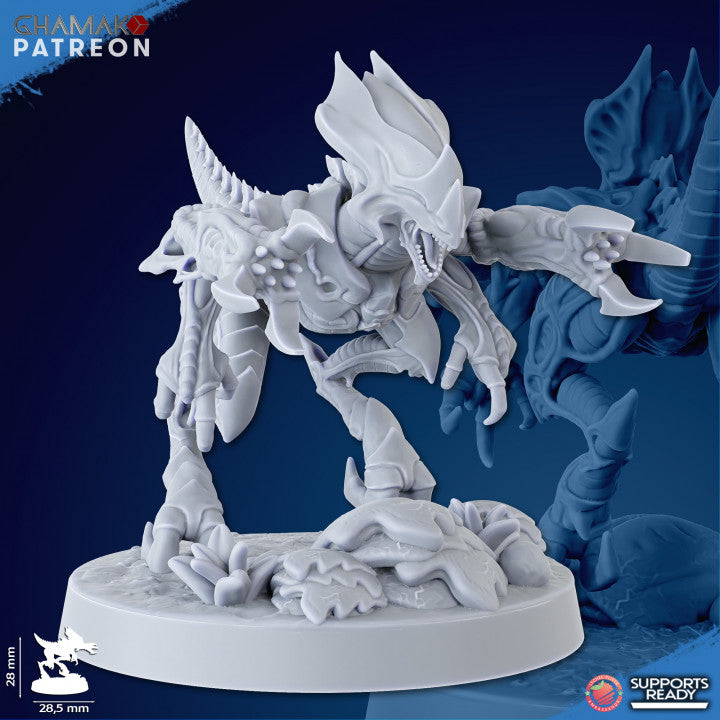 Bio Swarm Shardlings (10 Units), proxy miniature, squad, 28mm heroic scale unpainted resin, view 8
