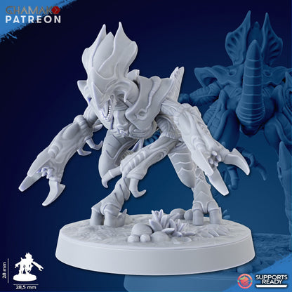 Bio Swarm Shardlings (10 Units), proxy miniature, squad, 28mm heroic scale unpainted resin, view 6