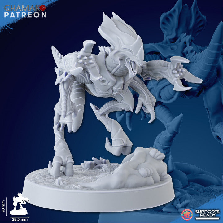 Bio Swarm Shardlings (10 Units), proxy miniature, squad, 28mm heroic scale unpainted resin, view 4